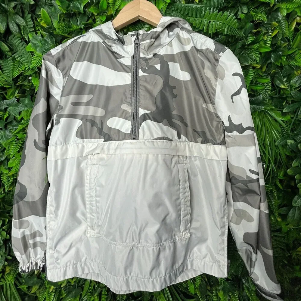 Jordan‎ Craig Jacket Boys 12 Gray Camouflage Hooded Zip Legacy Edition 0241